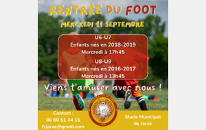 Rentrée du Foot U6-U8